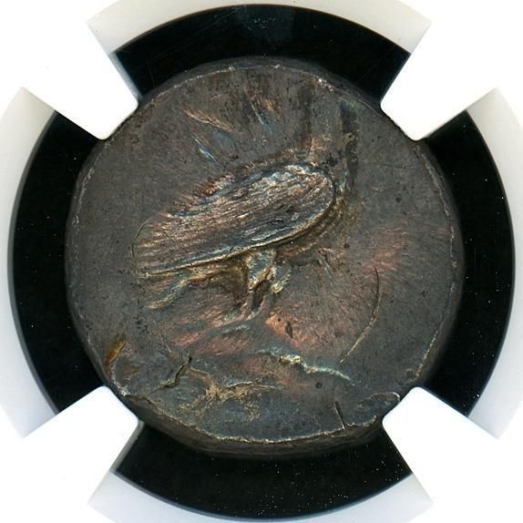 古代シチリア・アクラガス didrachm銀貨 NGC AU 3/5 4/5 flan