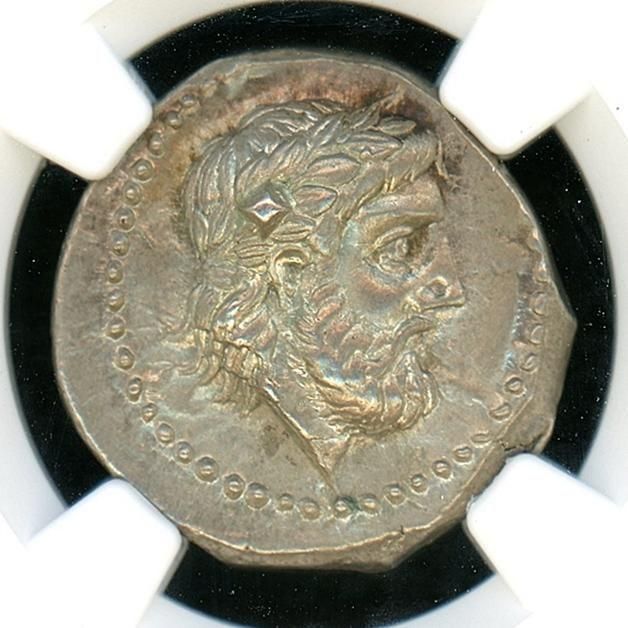 古代パエオニア王国 tetradrachm銀貨 NGC ChAU 4/5 5/5 flan