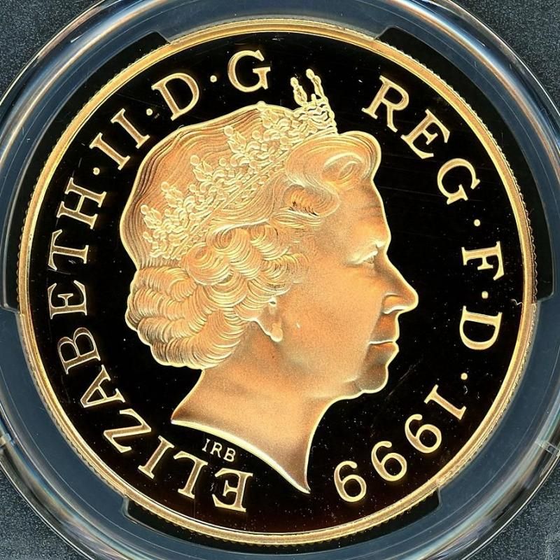イギリス 1999年 ダイアナ 5ポンド金貨 PCGS PR68DCAM - 名古屋