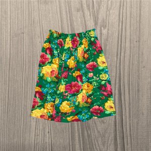 OLDE FLOWER MAKERS<br/>Pull-On Flare Skirt<br/>Green Garden