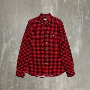 AUGUST FIFTEENTH<br/>Natural Fit B.D. Shirt<br/>Printed Flannel-Red/Black Check