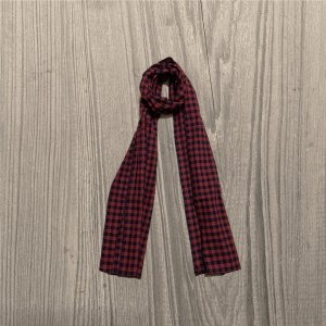 OLDE FLOWER MAKERS<br/>Cotton Flannel Scarf<br/>Red/Black Mini Buffalo Check