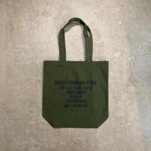 ODECO<br/> Canvas Tote Bag - Street Address<br/>Army Green