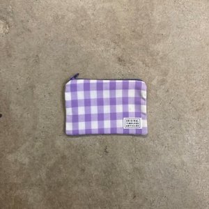 ORIGINAL TIMELESS ARTICLES<br/>VINTAGE FABRIC POUCH<br/>Lilac Gingham Checks