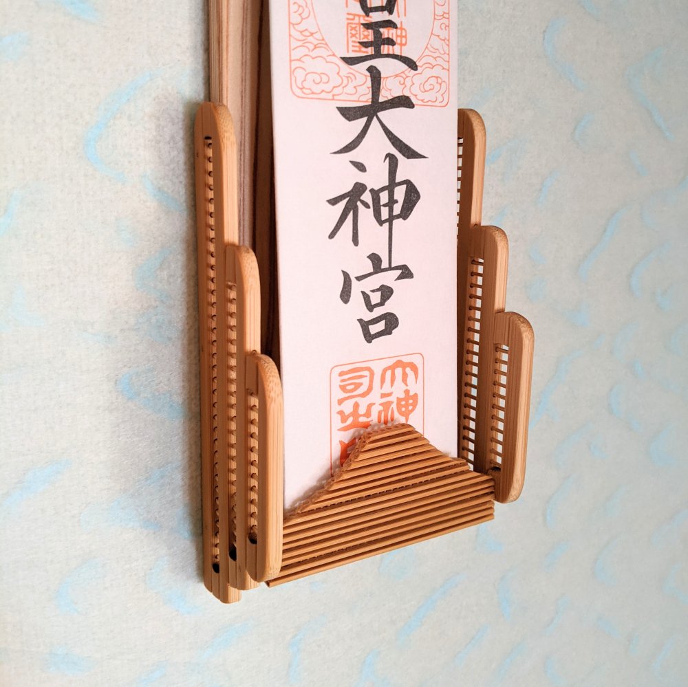 神棚 富士 - 竹細工 シェルフ 飾り棚  日本のお土産 