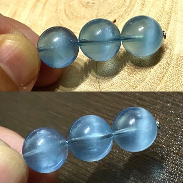 高品質 キャッツアイアクアマリン 鑑別済 11ｍｍ 1個 天然石 