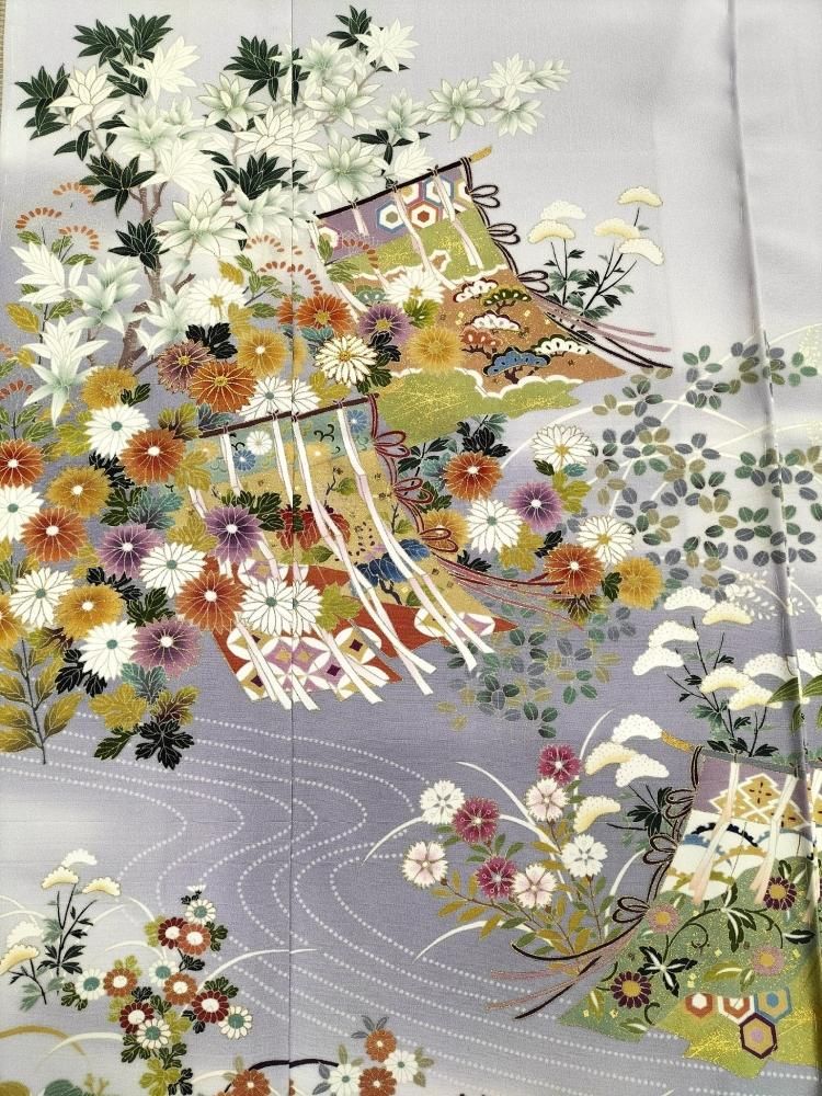 逸品　圧巻　京都　本糸目　手描京友禅　豪華絢爛振袖　金駒刺繍　仮絵羽 逸品圧巻京都本糸目手描京友禅豪華絢爛振袖金駒刺繍仮絵羽