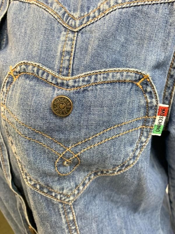 MOSCHINO JEANS モスキーノ　ジャケット　カーキ　刺繍　イタリア製 MOSCHINO JEANS カーキジャケット - メルカリ