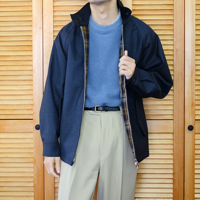 パステルオリーブ Phlannèl Winter Harrington Jacket フランネル