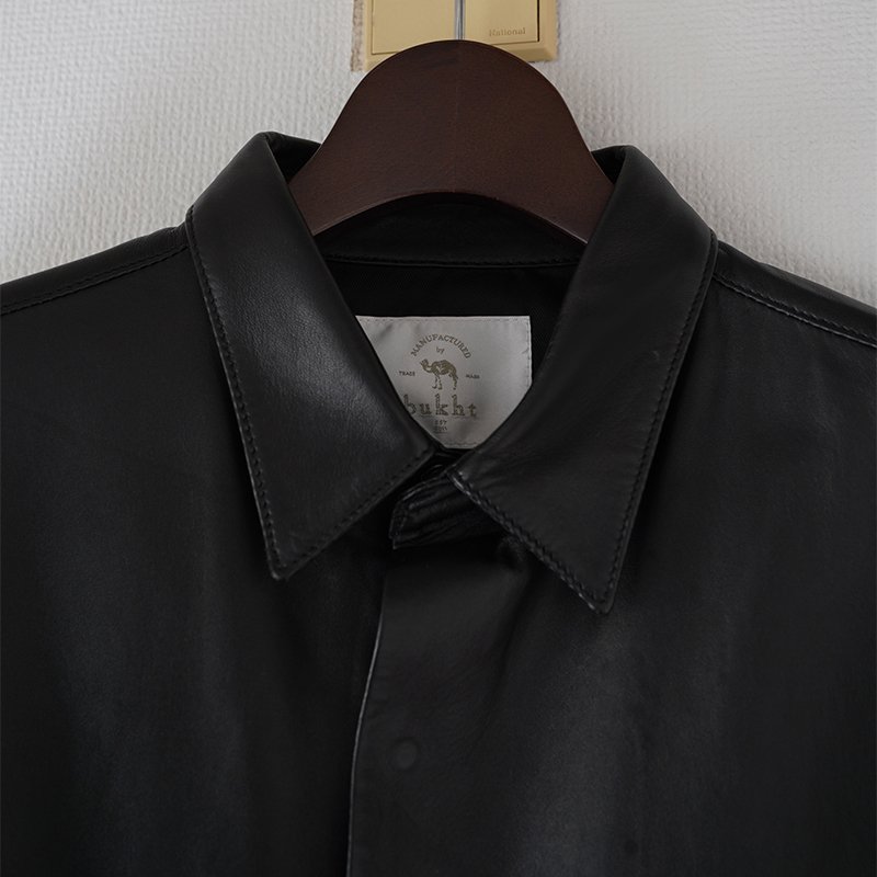 【bukht ブフト】LEATHER SHIRTS BLACK - in-and-out(インアンドアウト)