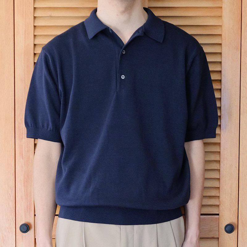 MAATEE&SONS マーティーアンドサンズ】POLO NAVY - in-and-out(イン 