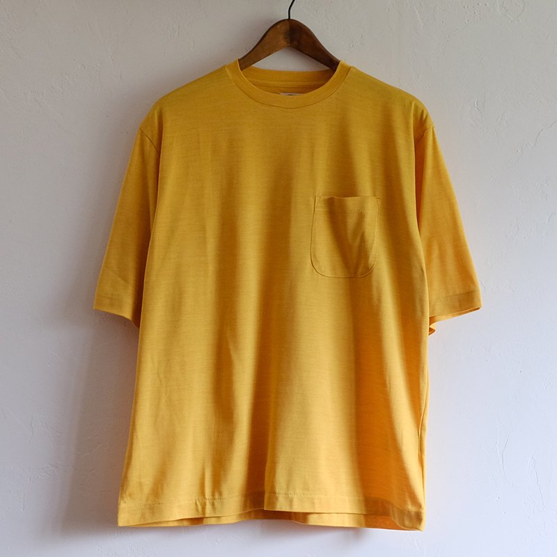 【MAATEE&SONS マーティーアンドサンズ】 WASHABLE SILK POCKET TEE SUPERLEMON -  in-and-out(インアンドアウト)
