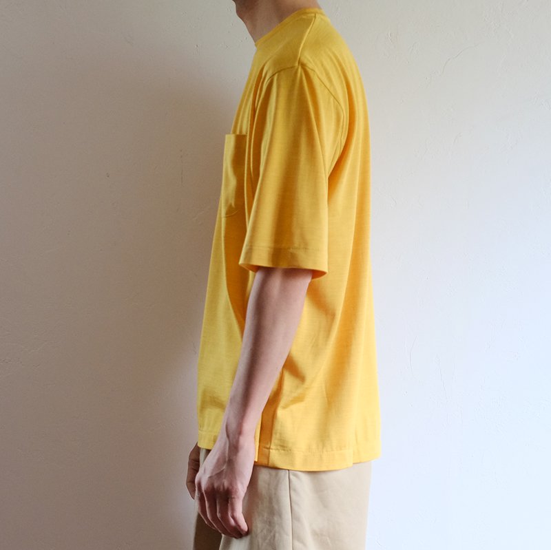 【MAATEE&SONS マーティーアンドサンズ】 WASHABLE SILK POCKET TEE SUPERLEMON -  in-and-out(インアンドアウト)