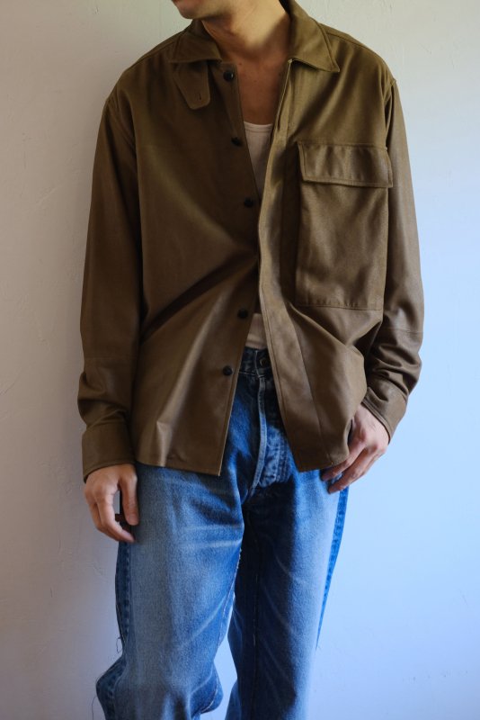 【CCU シーシーユー】“RALLY” FATIGUE SHIRT OLIVE - in-and-out(インアンドアウト)