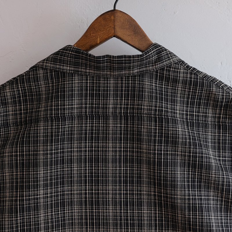 ULTERIOR アルテリア】C/L OX CHECK MIL-SHIRT BLACK/BEIGE - in-and 