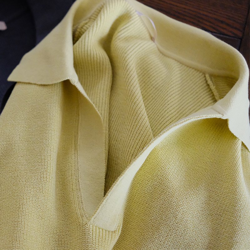 ULTERIOR アルテリア】HARD TWISTED COTTON SKIPPER YELLOW - in-and