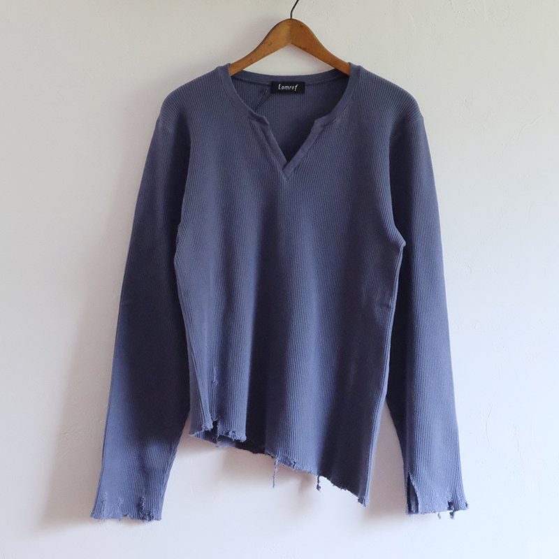 Lamrof ラムロフ】Boro Slanted Thermal NAVY - in-and-out(インアンド