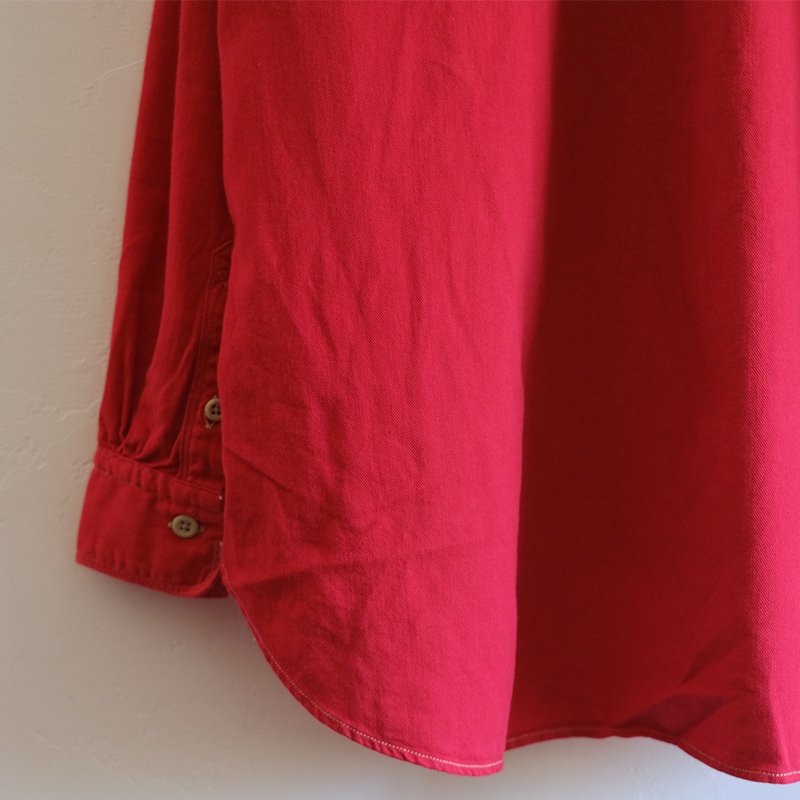 MAATEEu0026SONS マーティーアンドサンズ】COTTON CHINO / MAD WORK SHIRTS RED - in-and-out(イン アンドアウト)