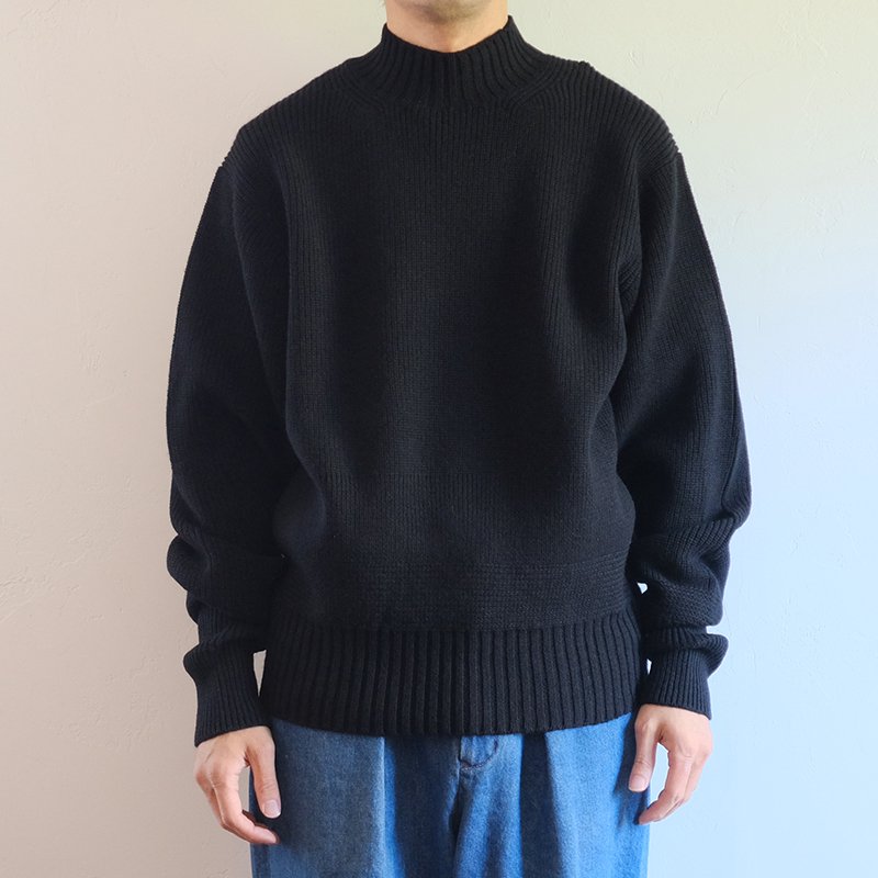 超可爱の 黒 MAATEE&SONS 黒 M/N ARMY アーミーセーター SWEATER