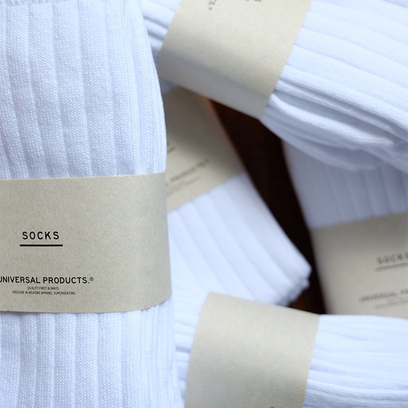 UNIVERSAL PRODUCTS ˥Сץġ3P COLOR SOCKS WHITE