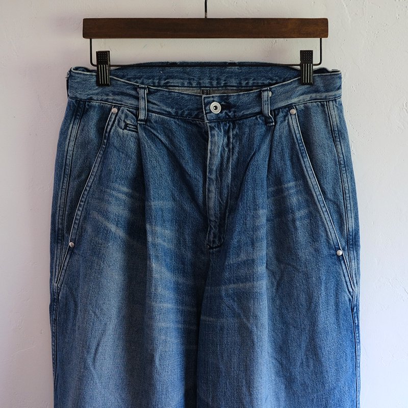 ULTERIOR アルテリア】OLD DENIM WIDE PANTS FADED BLUE - in-and-out ...