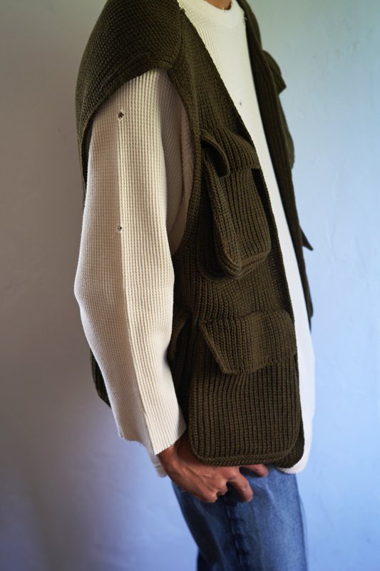 INSCRIRE アンスクリア】WOOL JERSEY FIELD VAST KHAKI - in-and-out ...