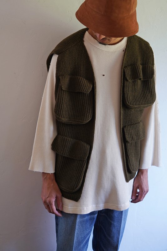 INSCRIRE アンスクリア】WOOL JERSEY FIELD VAST KHAKI - in-and-out