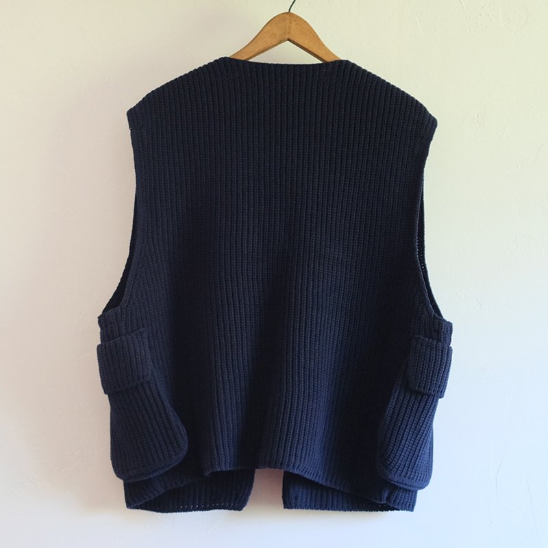 INSCRIRE アンスクリア】WOOL JERSEY FIELD VAST NAVY - in-and-out 