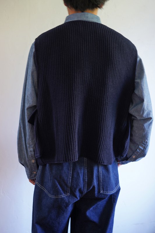 INSCRIRE アンスクリア】WOOL JERSEY FIELD VAST NAVY - in-and-out 