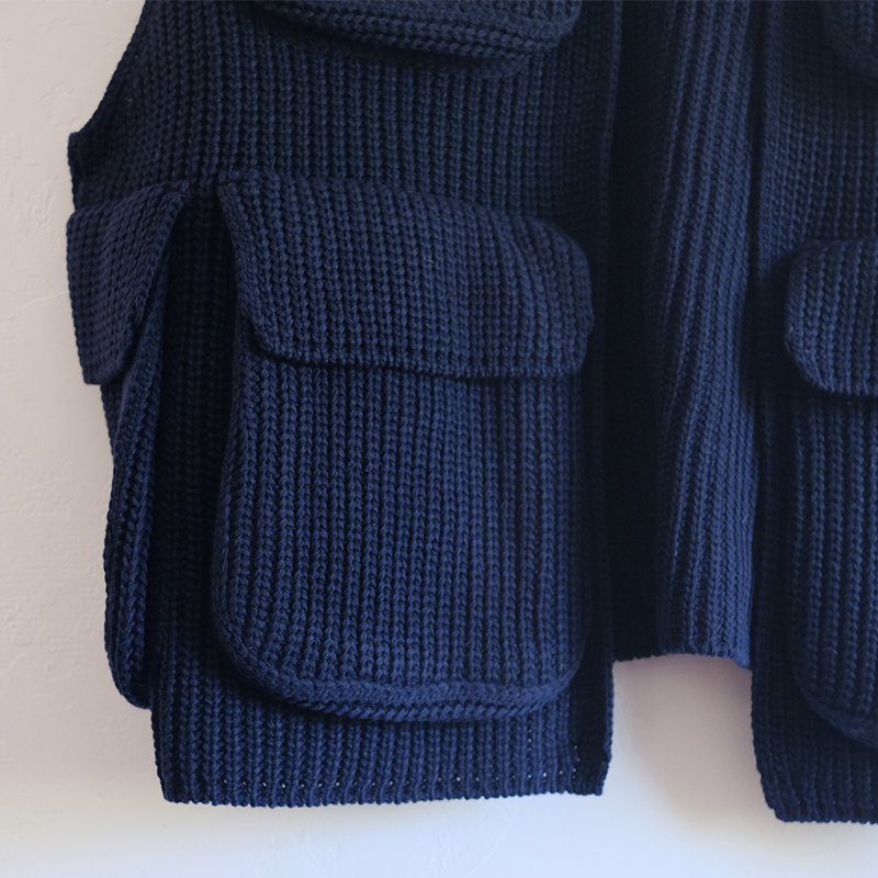 INSCRIRE アンスクリア】WOOL JERSEY FIELD VAST NAVY - in-and-out