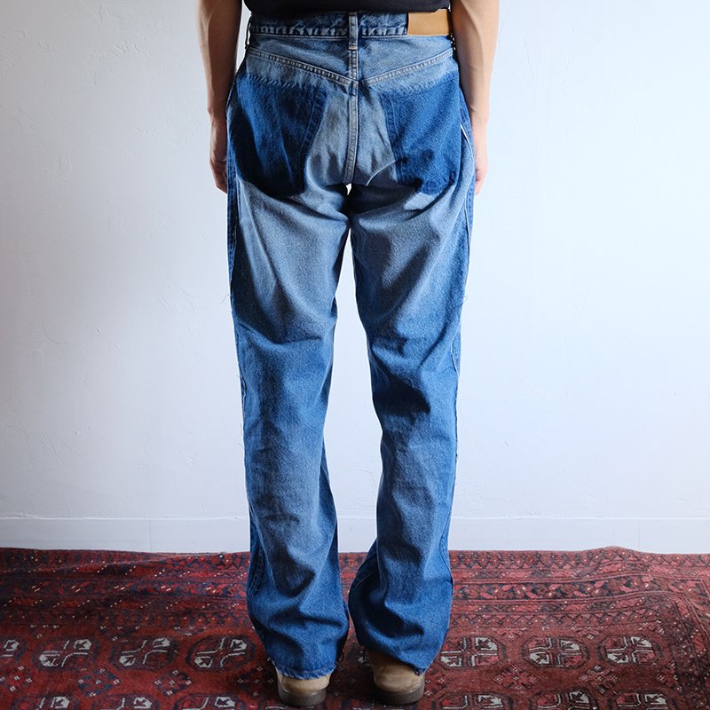 INSCRIRE アンスクリア】STRAIGHT PATCH DIFFERENT DENIM BLUE USED ...