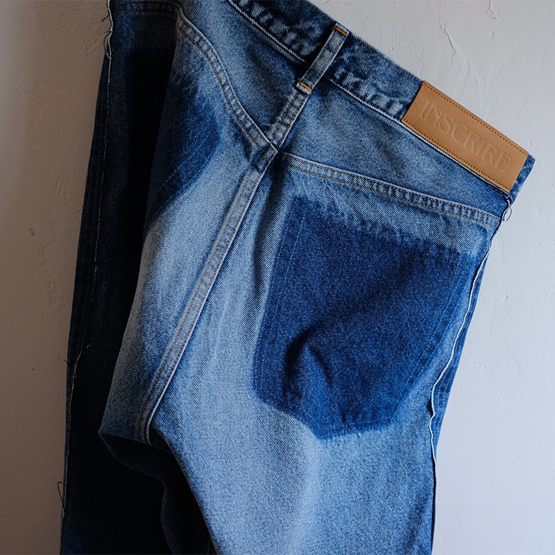 20%OFFۡINSCRIRE 󥹥ꥢSTRAIGHT PATCH DIFFERENT DENIM BLUE USED