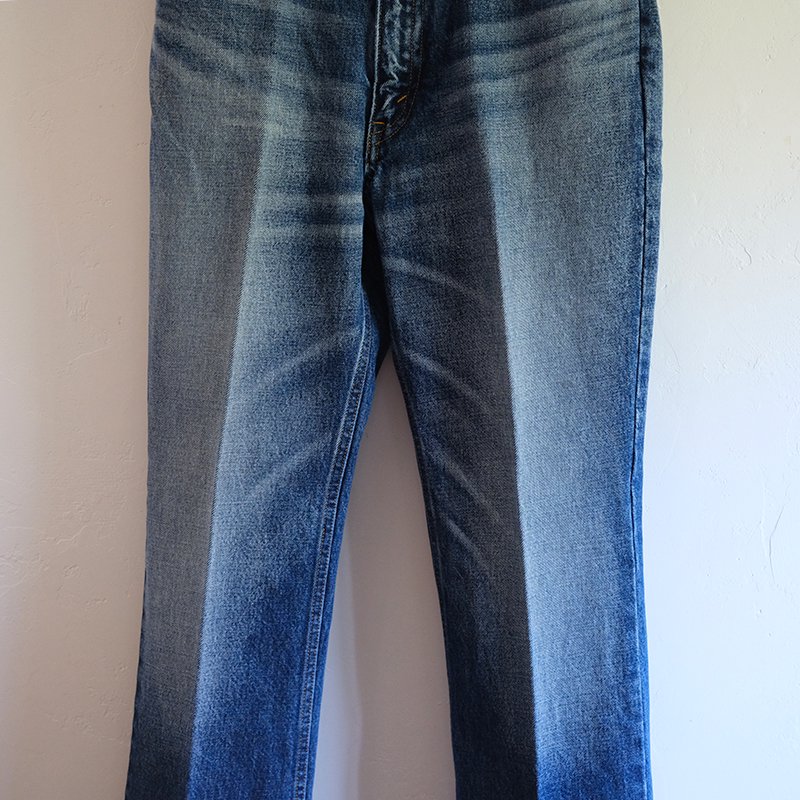 INSCRIRE アンスクリア】002 FLARE DENIM DARK BLUE USED - in-and-out