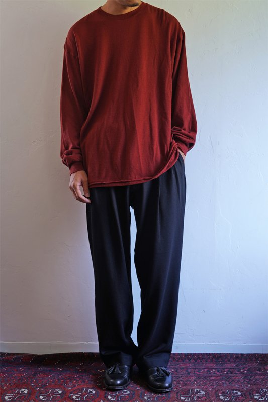 KANEMASA PHIL カネマサ フィル】High Gauge Milled Wool Easy Slacks