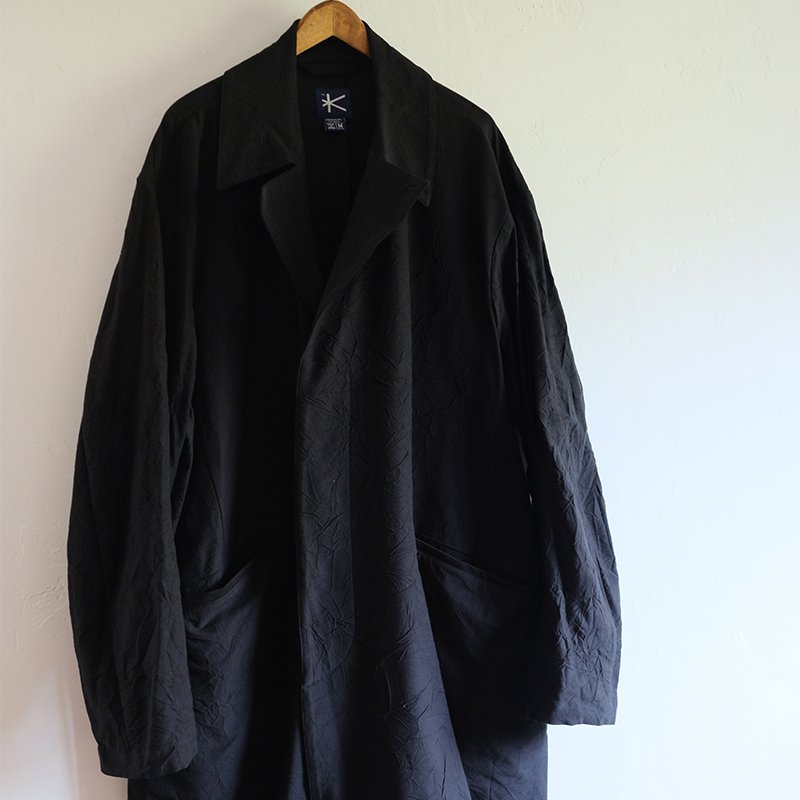 【LAST ONE】【KANEMASA PHIL カネマサ フィル】Catch Washer Twill Stencil Double Coat  BLACK - in-and-out(インアンドアウト)