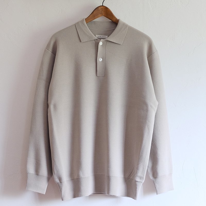 UNIVERSAL PRODUCTS ˥СץġHAIGHT GAUGE SMOOTH KNIT POLO L.GRAY
