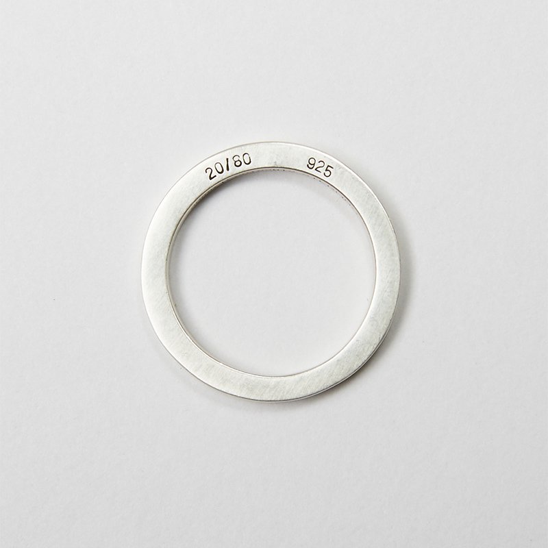 【20/80 トウェンティーエイティー】STERLING SILVER SQUARE RING 3mm WIDTH -  in-and-out(インアンドアウト)