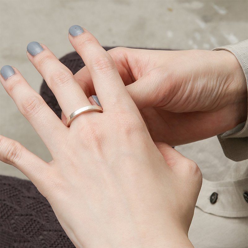 20/80 トウェンティーエイティー】STERLING SILVER SQUARE RING 3mm