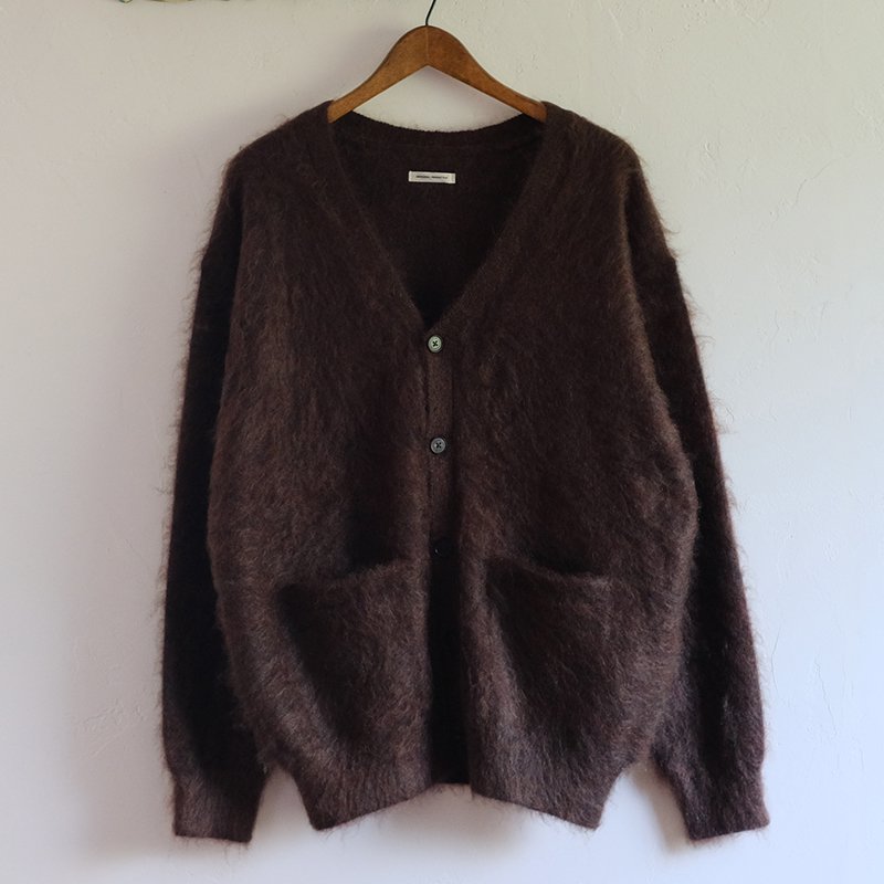 UNIVERSAL PRODUCTS ユニバーサルプロダクツ】MOHAIR CARDIGAN BROWN