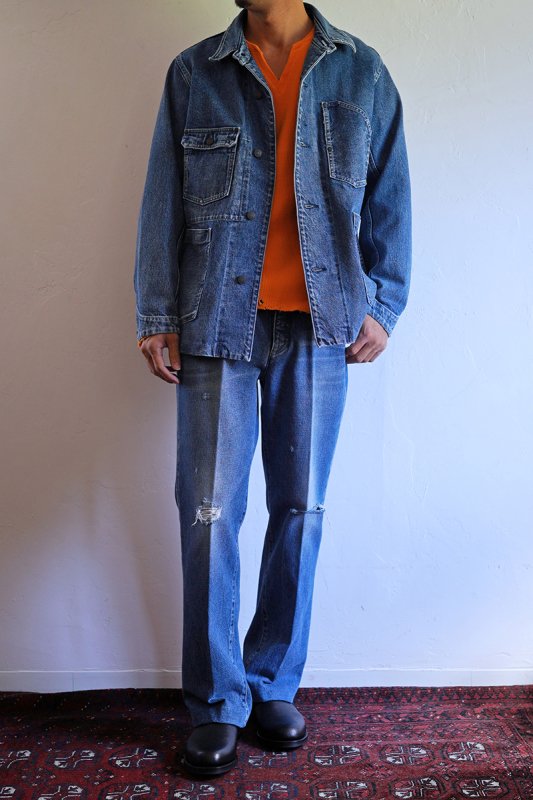 【TANAKA タナカ】THE WORK JEAN JACKET VINTAGE BLUE - in-and-out(インアンドアウト)