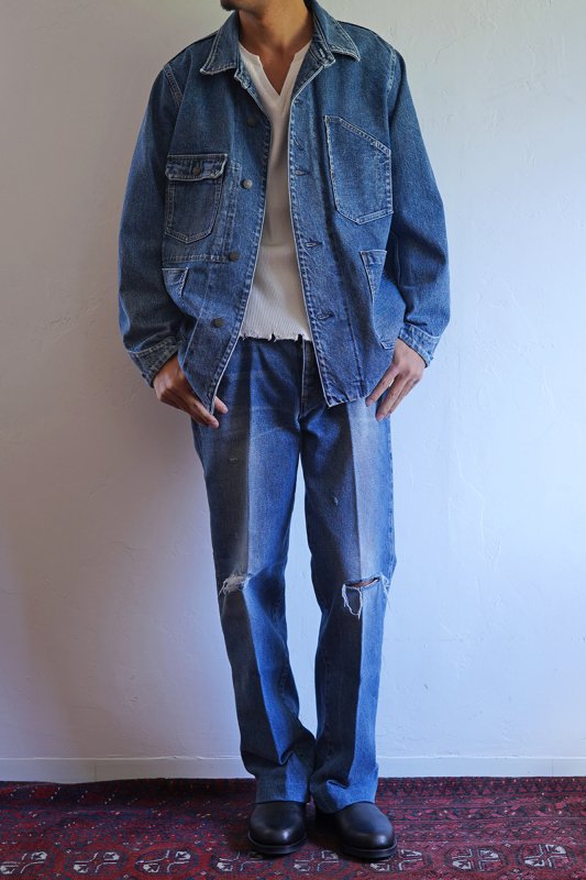 【TANAKA タナカ】THE WORK JEAN JACKET VINTAGE BLUE - in-and-out(インアンドアウト)