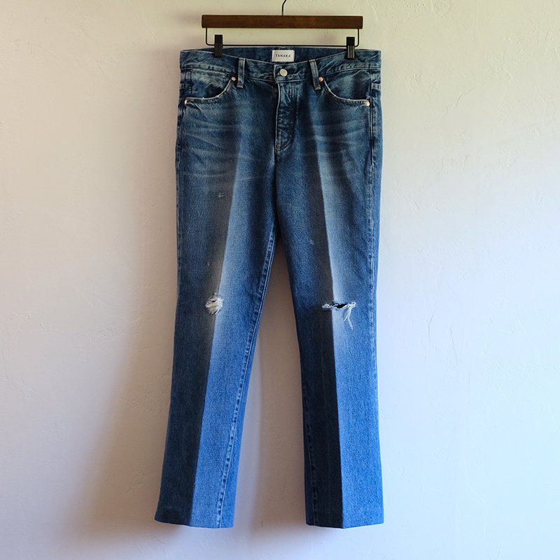 TANAKA タナカ】THE BOOTS JEAN TROUSERS DISTRESSED BLUE - in-and 