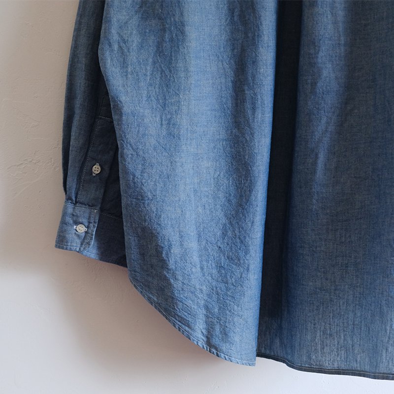 tsuzuli ツヅリ】REGULAR COLLAR SHIRT INDIGO - in-and-out(イン