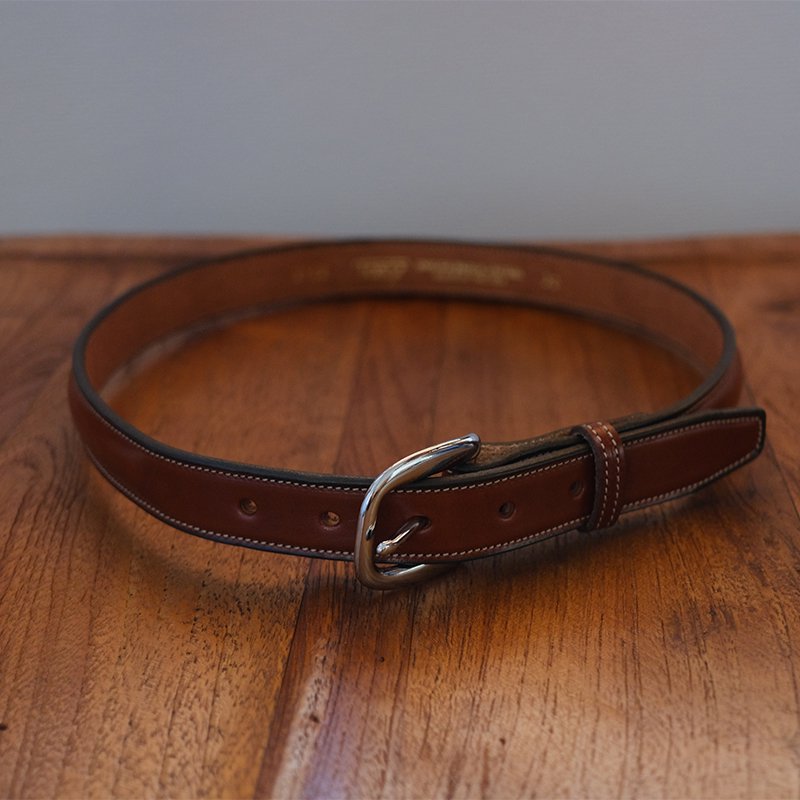 【TORY トリー】ROUND RAISED BELT OAKBARK/NICKEL BUCKLES - in-and-out(インアンドアウト)