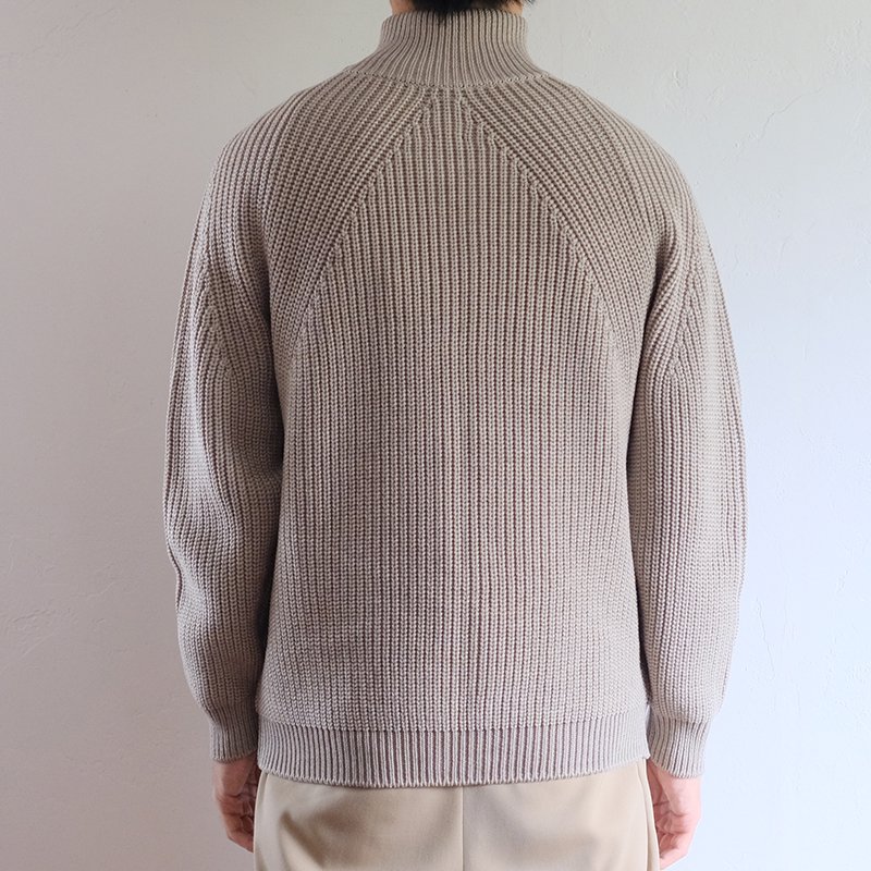 BATONER バトナー】SIGNATURE DRIVERS KNIT BEIGE - in-and-out(イン