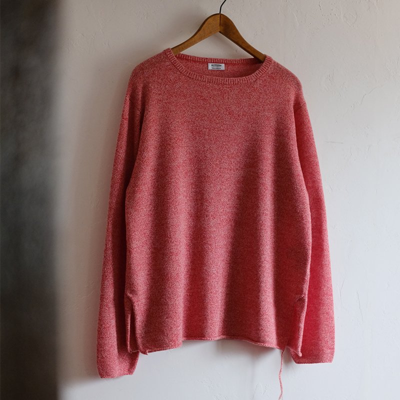 MAATEEu0026SONS マーティーアンドサンズ】CASHMERE SILK C/N SWEATER RED - in-and-out(インアンドアウト)