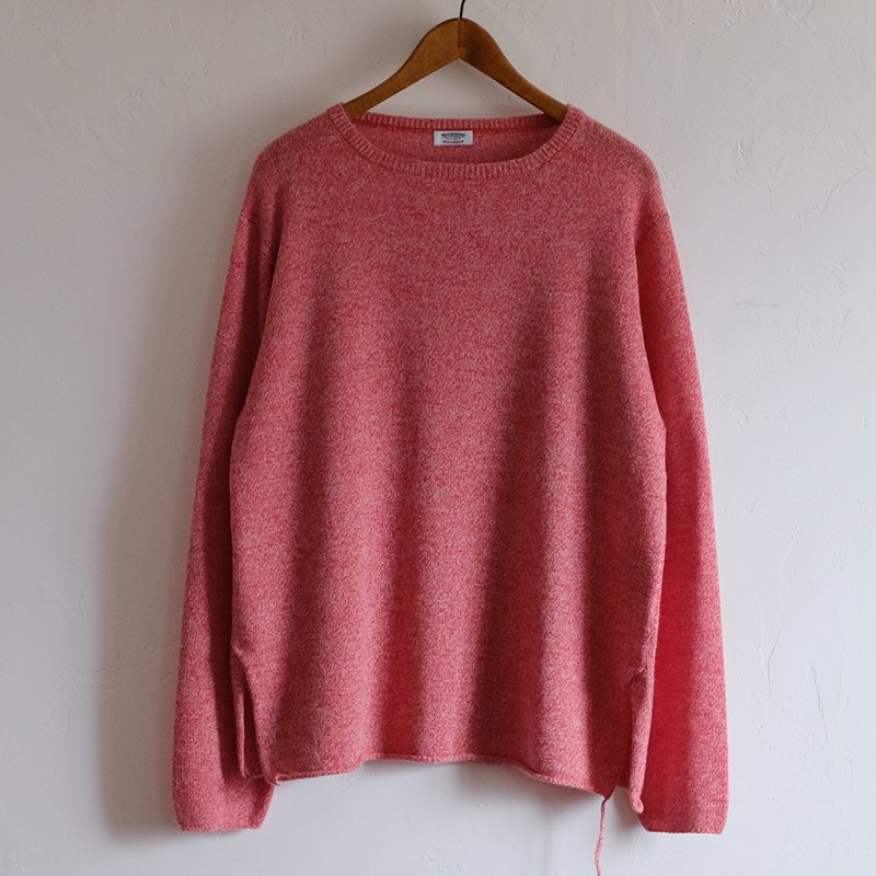 【MAATEEu0026SONS マーティーアンドサンズ】CASHMERE SILK C/N SWEATER RED -  in-and-out(インアンドアウト)