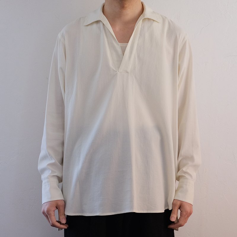 MAATEE&SONS マーティーアンドサンズ】NEW PULL OVER SHIRTS ECRU - in-and-out(インアンドアウト)