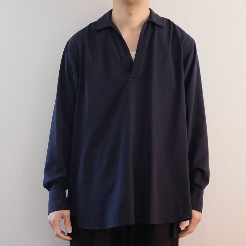 MAATEE&SONS マーティーアンドサンズ】NEW PULL OVER SHIRTS NAVY - in-and-out(インアンドアウト)