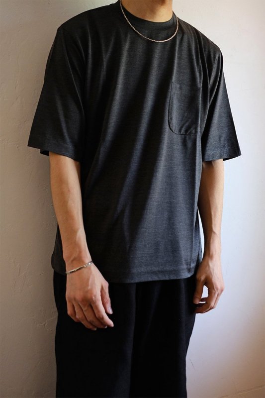 MAATEE&SONS マーティーアンドサンズ】SILK POCKET TEE C.GREY - in-and-out(インアンドアウト)